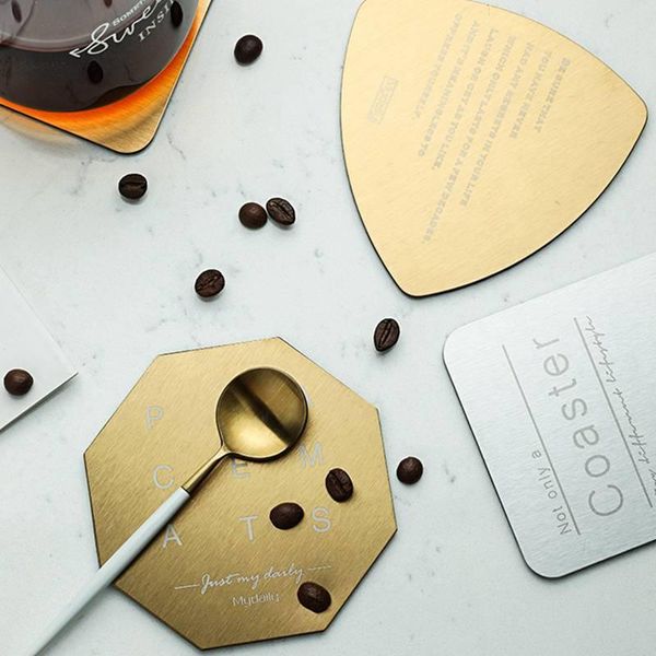 mats & pads stainless steel plating gold insulation placemat home geometric tea household anti-scalding 1
mats & pads stainless steel plating gold insulation placemat home geometric tea household anti-scalding 1