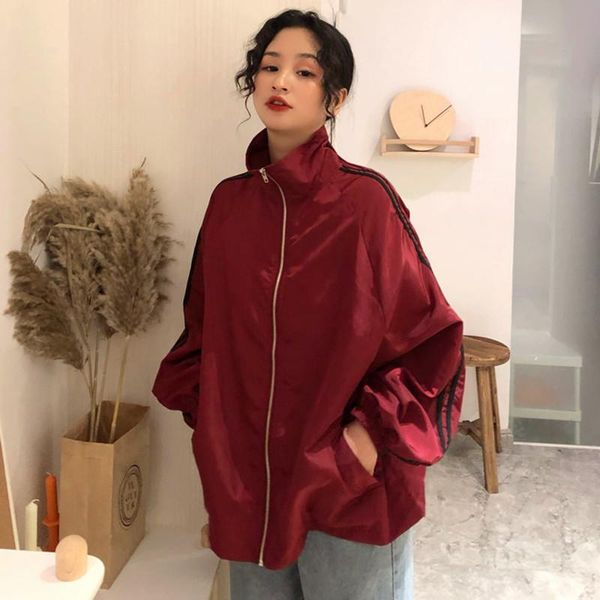 women's jackets women bf style chic harajuku sun-proof leisure spring couples jacket zipper high street all-match teens outwear, Black;brown
women's jackets women bf style chic harajuku sun-proof leisure spring couples jacket zipper high street all-match teens outwear, Black;brown