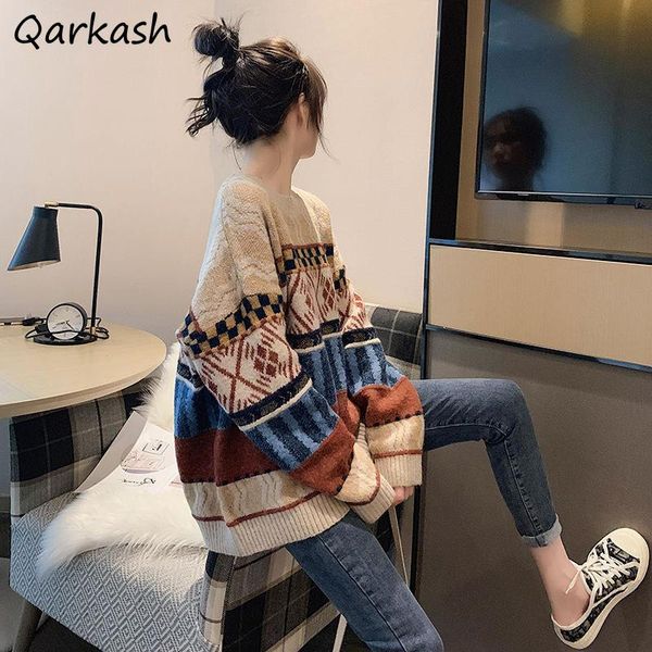 women's sweaters pullovers women print loose harajuku design vintage cozy autumn female knitted leisure clothing japan style, White;black
women's sweaters pullovers women print loose harajuku design vintage cozy autumn female knitted leisure clothing japan style, White;black