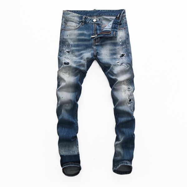 2021 slim tailored jeans men's high street men's distressed denim jogger knee-hole washed ripped luxury skinny designerjeans, Blue
2021 slim tailored jeans men's high street men's distressed denim jogger knee-hole washed ripped luxury skinny designerjeans, Blue