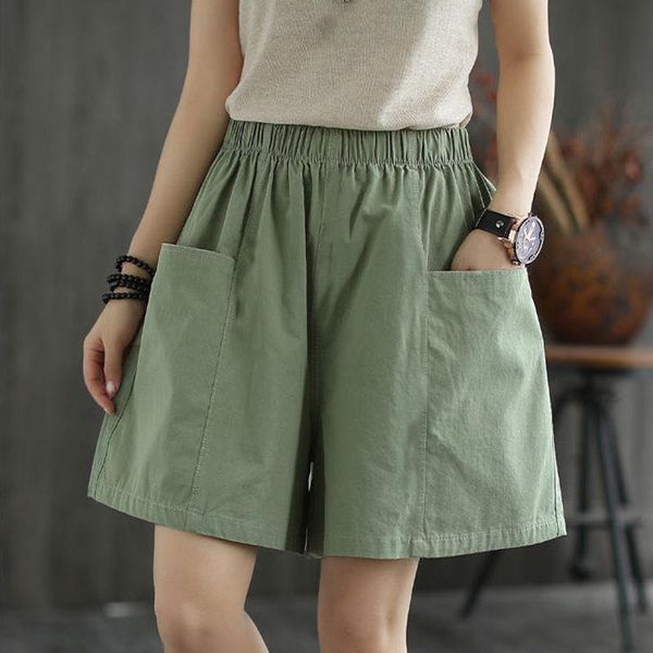 women's shorts 2021 summer big pocket women loose leisure wide leg fashion korean style solid color high waist lady out wear, White;black
women's shorts 2021 summer big pocket women loose leisure wide leg fashion korean style solid color high waist lady out wear, White;black