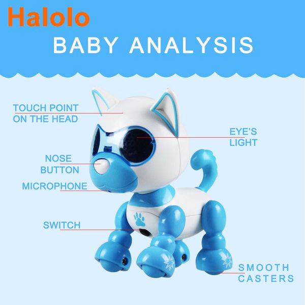 halolo electronic smart robot dog music dance walking interaction puppy pet robot toy intelligent robots for toys for children
halolo electronic smart robot dog music dance walking interaction puppy pet robot toy intelligent robots for toys for children