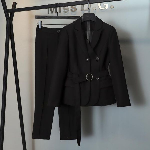 women's two piece pants 2021fw autumn women fashion black jacket with female ol chic 2 sets suits 7.27, White
women's two piece pants 2021fw autumn women fashion black jacket with female ol chic 2 sets suits 7.27, White