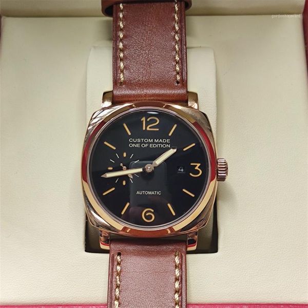 47mm seagull automatic mechanical watch men wrist stainless steel case leather strap waterproof luminous watches p12 wristwatches, Slivery;brown
47mm seagull automatic mechanical watch men wrist stainless steel case leather strap waterproof luminous watches p12 wristwatches, Slivery;brown