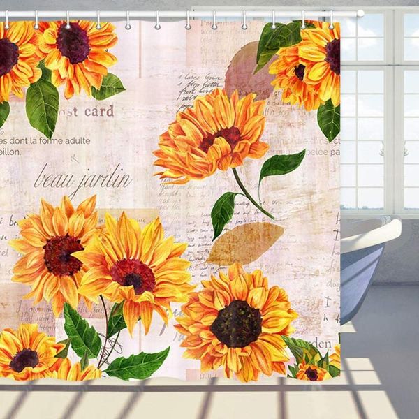 shower curtains floral decor for bathroom, hand drawn vibrant yellow watercolor sunflowers polyester fabric bath curtain hooks
shower curtains floral decor for bathroom, hand drawn vibrant yellow watercolor sunflowers polyester fabric bath curtain hooks