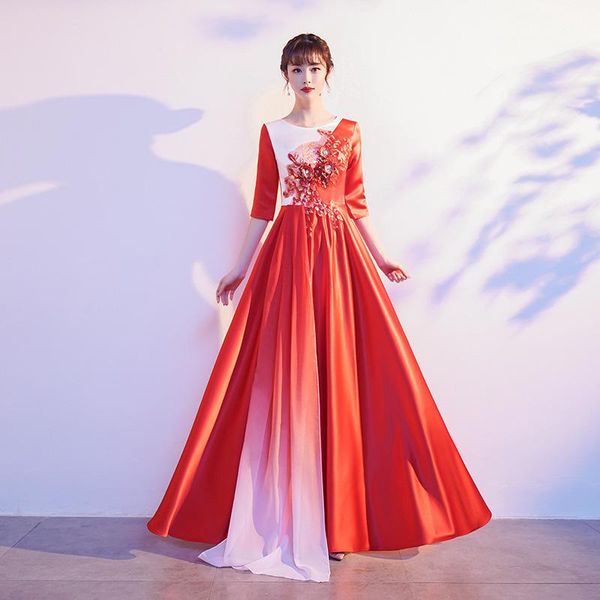 ethnic clothing elegant patchwork evening party dress female red gradients celebrity banquet satin appliques a-line maxi prom
ethnic clothing elegant patchwork evening party dress female red gradients celebrity banquet satin appliques a-line maxi prom