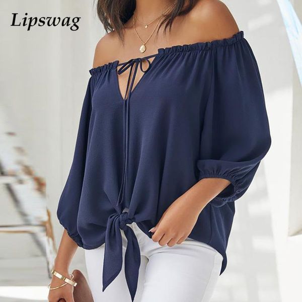 women's blouses & shirts women off shoulder lace-up bow 2021 summer slash neck backless loose blouse autumn casual long sleeve female, White
women's blouses & shirts women off shoulder lace-up bow 2021 summer slash neck backless loose blouse autumn casual long sleeve female, White