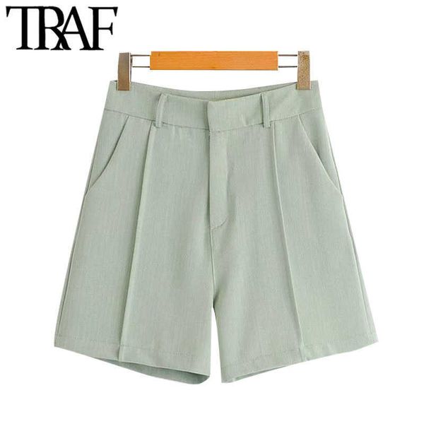traf women chic fashion side pockets straight shorts vintage high waist zipper female short pants pantalones cortos 210611, White;black
traf women chic fashion side pockets straight shorts vintage high waist zipper female short pants pantalones cortos 210611, White;black