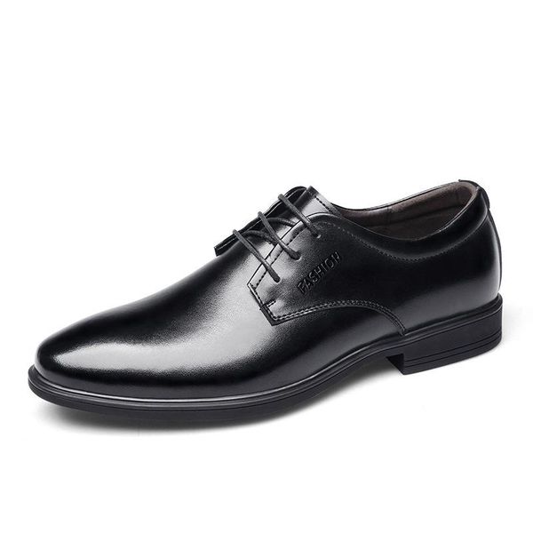 latest spring men's business casual leather shoes british leather men's formal shoes increase pointed toe cowhide, Black
latest spring men's business casual leather shoes british leather men's formal shoes increase pointed toe cowhide, Black