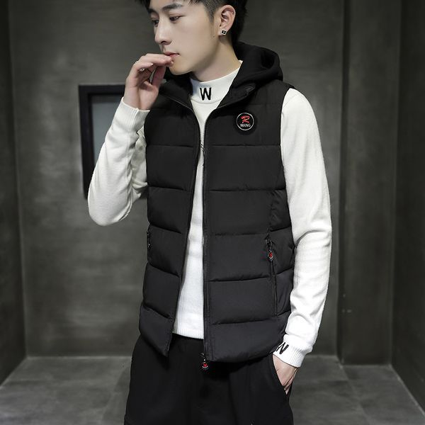 waistcoat men's new korean fashion down cotton and winter jacket thickened warm vest autumn coat sleeveless, Black;white
waistcoat men's new korean fashion down cotton and winter jacket thickened warm vest autumn coat sleeveless, Black;white