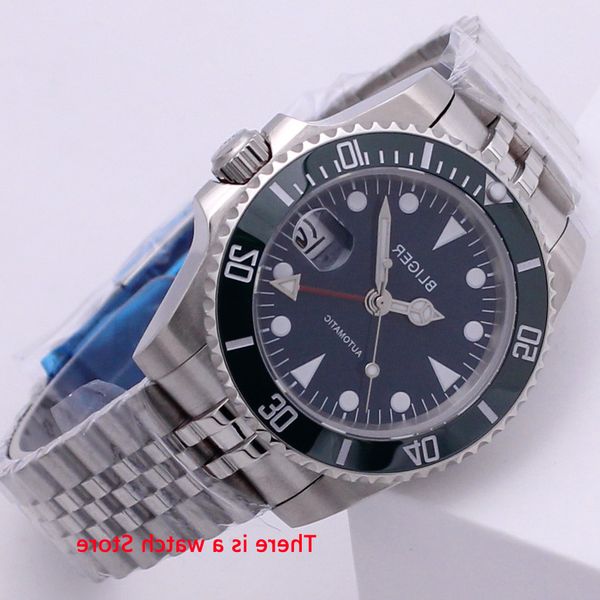 bliger 40mm automatic mechanical business sapphire crystal gmt watch luminous waterproof calendar wristwatch men, Slivery;brown
bliger 40mm automatic mechanical business sapphire crystal gmt watch luminous waterproof calendar wristwatch men, Slivery;brown