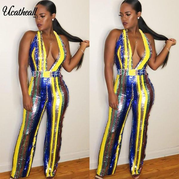 women's jumpsuits & rompers glitter colorful striped sequin jumpsuit nightclub party clubwear fashion halter overalls backless sequined, Black;white
women's jumpsuits & rompers glitter colorful striped sequin jumpsuit nightclub party clubwear fashion halter overalls backless sequined, Black;white