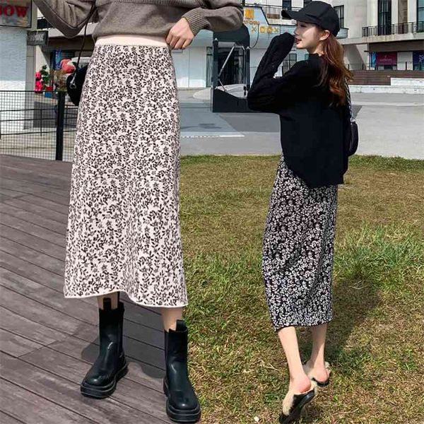 autumn& winter korean elastic high waist slimming knitted skirt wild retro floral women a-line long 210527, Black
autumn& winter korean elastic high waist slimming knitted skirt wild retro floral women a-line long 210527, Black