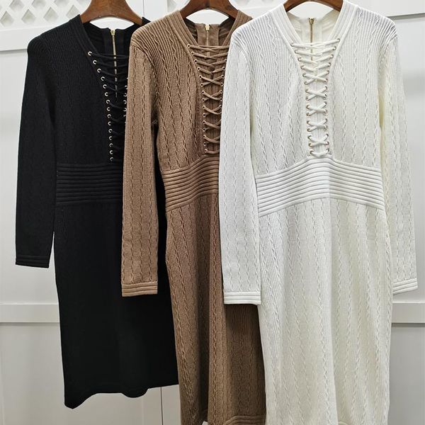 casual dresses designer sweater dress for women v-neck zipper and lace-up slim solid striped knee-length lady 2021, Black;gray
casual dresses designer sweater dress for women v-neck zipper and lace-up slim solid striped knee-length lady 2021, Black;gray