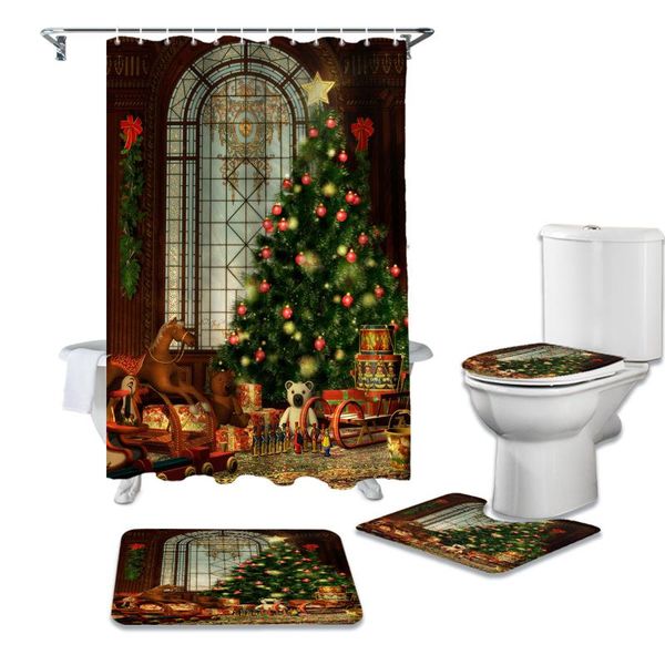 shower curtains christmas bells tree windows waterproof bathroom curtain toilet cover mat rug set for bathtub decor
shower curtains christmas bells tree windows waterproof bathroom curtain toilet cover mat rug set for bathtub decor