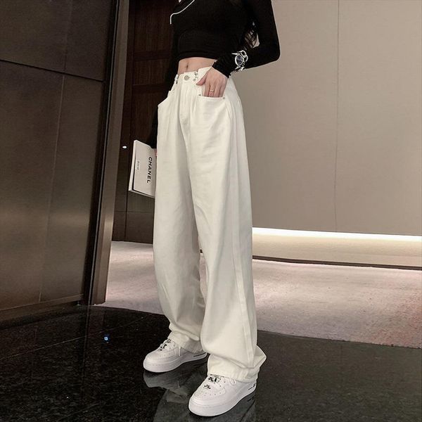 vintage long trousers streetwear womens jeans high waist straight harajuku pants denim, Blue
vintage long trousers streetwear womens jeans high waist straight harajuku pants denim, Blue