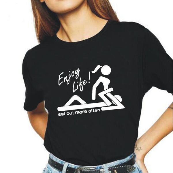 women's t-shirt funny enjoy life eat out more often t shirt women short sleeve casual t-shirts summer tee femme camisas de mujer, White
women's t-shirt funny enjoy life eat out more often t shirt women short sleeve casual t-shirts summer tee femme camisas de mujer, White