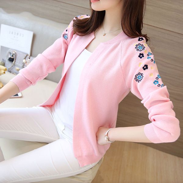 2021 knitted women cardigans spring autumn new female slim embroidery shawl thin casual long sleeve knitwear coats aapy, Black;brown
2021 knitted women cardigans spring autumn new female slim embroidery shawl thin casual long sleeve knitwear coats aapy, Black;brown