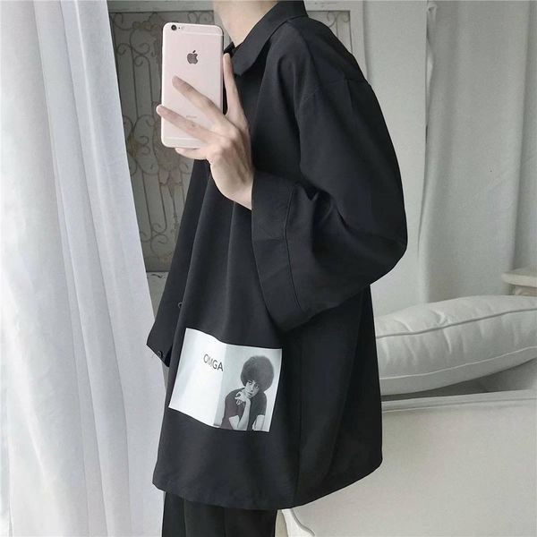 2021 new mens casual manga comprida boto camisa slidos camisas de vestido dos homens slim fit masculino impresso outwear primavera t9dk, White;black
2021 new mens casual manga comprida boto camisa slidos camisas de vestido dos homens slim fit masculino impresso outwear primavera t9dk, White;black