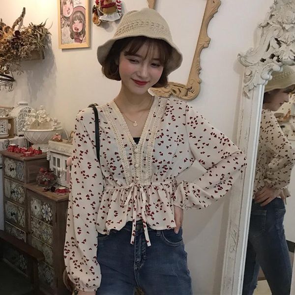 sweet beauty v-neck long sleeve print ruffles chiffon crop fashion brand women's clothing spring autumn new blouses shirts, White
sweet beauty v-neck long sleeve print ruffles chiffon crop fashion brand women's clothing spring autumn new blouses shirts, White