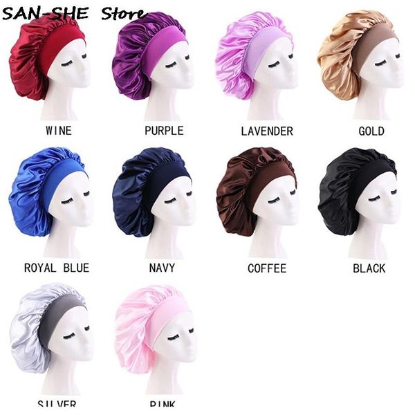 shower caps fashion big size satin silk bonnet sleep night cap head cover hat for curly springy hair
shower caps fashion big size satin silk bonnet sleep night cap head cover hat for curly springy hair