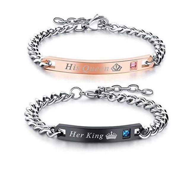 charm bracelets 100pcs/lot king queen lovers bracelet fashion stainless steel couples beauty beast bangle jewelry gift, Golden;silver
charm bracelets 100pcs/lot king queen lovers bracelet fashion stainless steel couples beauty beast bangle jewelry gift, Golden;silver
