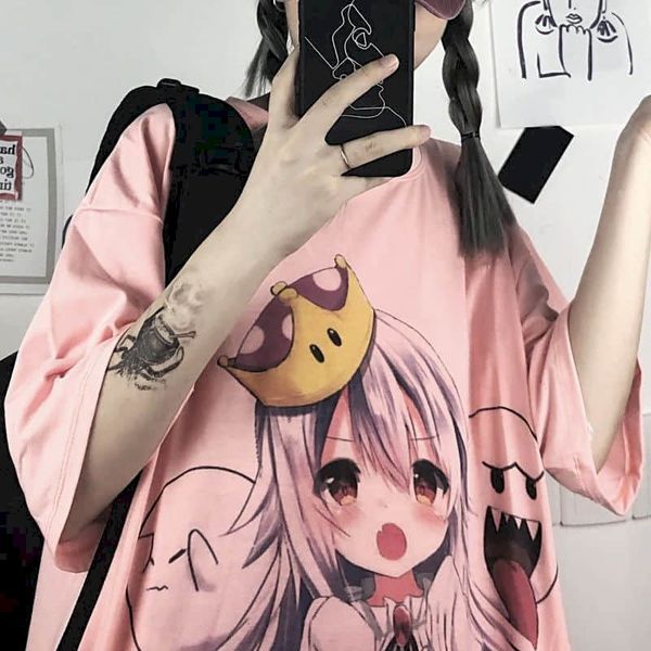 ins short sleeves long shirt women's clothes 2021 new summer student anime cartoon korean release bf harajuku style hcx8, White
ins short sleeves long shirt women's clothes 2021 new summer student anime cartoon korean release bf harajuku style hcx8, White