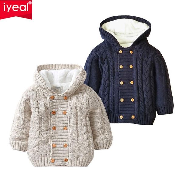 pullover iyeal baby boys hooded cardigan jacket long sleeve fleece lined knitted sweater kids toddler girls winter warm outerwear 0-2 y, Blue
pullover iyeal baby boys hooded cardigan jacket long sleeve fleece lined knitted sweater kids toddler girls winter warm outerwear 0-2 y, Blue