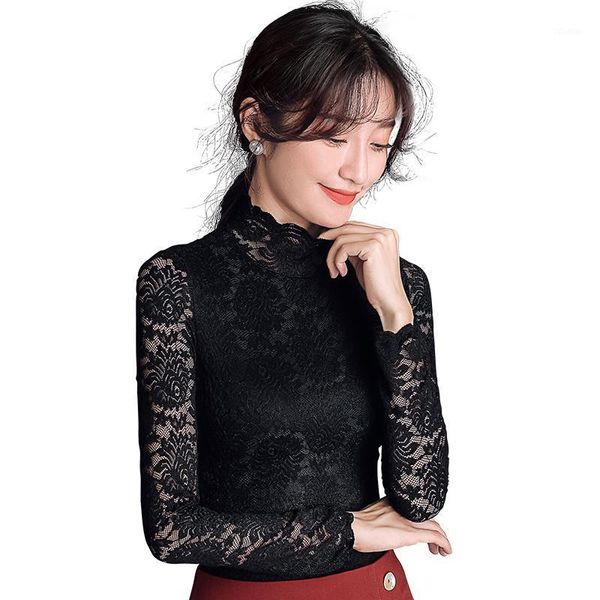 lace women blouse pink black beige solid slim flower turtleneck office lady all match buttoming shirts women's blouses, White
lace women blouse pink black beige solid slim flower turtleneck office lady all match buttoming shirts women's blouses, White