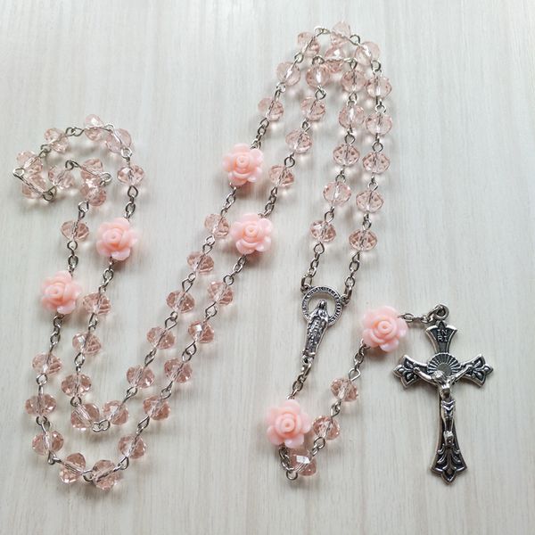 necklaces pendants qigo pink rose crystal rosary catholic vintage cross pendant long religious jewelry, Silver
necklaces pendants qigo pink rose crystal rosary catholic vintage cross pendant long religious jewelry, Silver