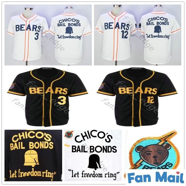 bad news bears jersey movie 1976 chico's bail bonds 3 kelly leak 12 tanner boyle baseball white black embroidered jerseys size s-xxxl, Blue;black
bad news bears jersey movie 1976 chico's bail bonds 3 kelly leak 12 tanner boyle baseball white black embroidered jerseys size s-xxxl, Blue;black