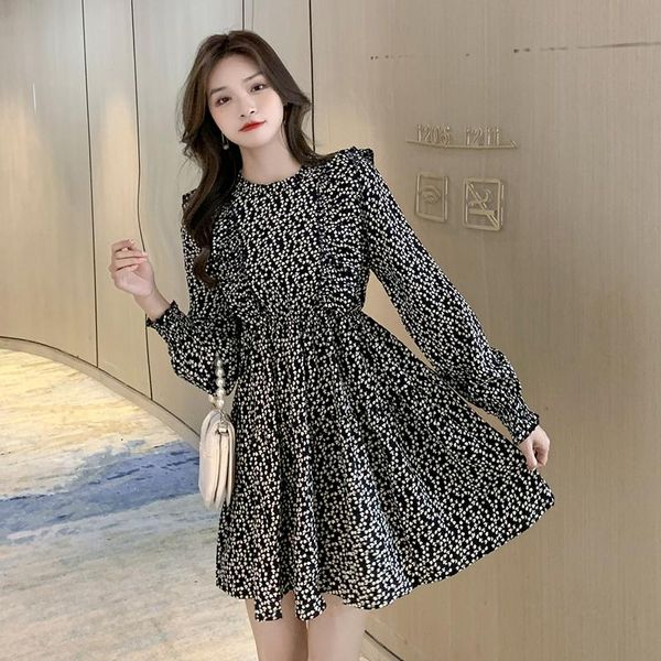 casual dresses women korean dress one piece autumn winter spring 2021 office lady fashion long sleeve floral print, Black;gray
casual dresses women korean dress one piece autumn winter spring 2021 office lady fashion long sleeve floral print, Black;gray