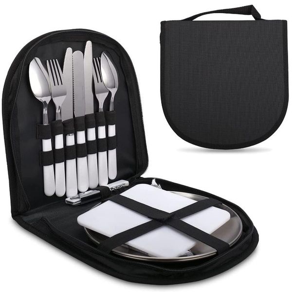 storage bags camping travel cutlery kit plate spoon wine opener fork napkin hiking outdoor kitchen bbq picnic set stainless steel
storage bags camping travel cutlery kit plate spoon wine opener fork napkin hiking outdoor kitchen bbq picnic set stainless steel