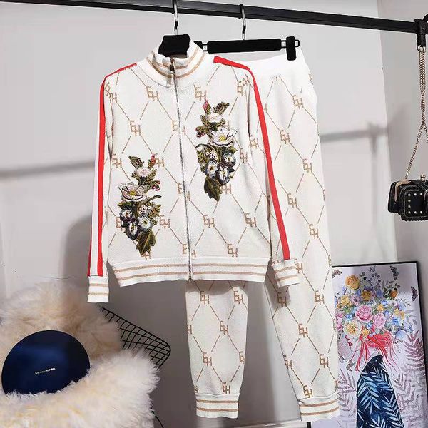 autumn women embroidery flower contrast color knitted cardigan sweaters coat casual pants two piece set001122, Gray
autumn women embroidery flower contrast color knitted cardigan sweaters coat casual pants two piece set001122, Gray