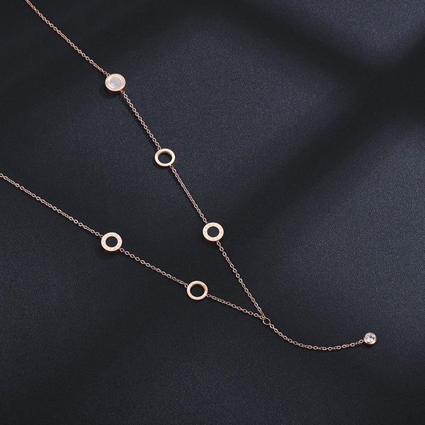 pendant necklaces simple black small polka female titanium steel tassel collarbone chain jewelry, Silver
pendant necklaces simple black small polka female titanium steel tassel collarbone chain jewelry, Silver