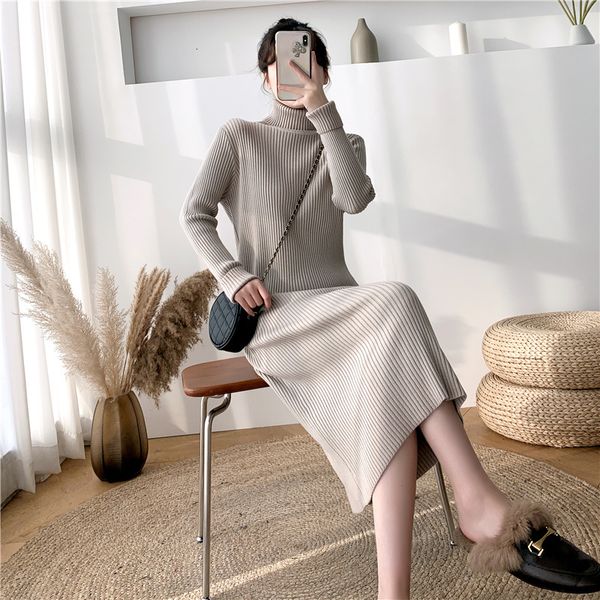 new 2021 solid knitted women autumn winter turtleneck long sleeve sweater lady elegant warm casual vestidos f7vy, Black;gray
new 2021 solid knitted women autumn winter turtleneck long sleeve sweater lady elegant warm casual vestidos f7vy, Black;gray