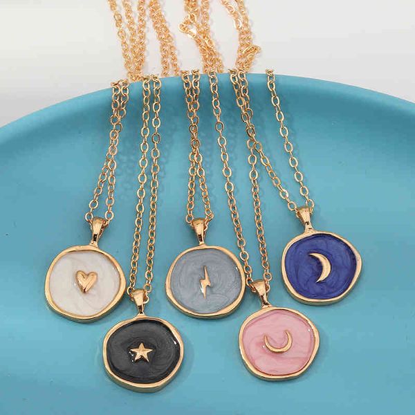 wholesale gold plated coin pendant necklace heart moon star for women friends set, Silver
wholesale gold plated coin pendant necklace heart moon star for women friends set, Silver