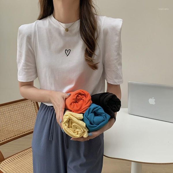 hzirip summer fashion round neck solid color ladies t-shirt 2021 korean loose puff sleeve retro wild embroidery casual women's, White
hzirip summer fashion round neck solid color ladies t-shirt 2021 korean loose puff sleeve retro wild embroidery casual women's, White