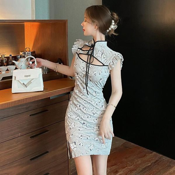 ethnic clothing the spot ~ summer french temperament floral hollow out package hip bind cultivate morality dress improved cheongsam, Red
ethnic clothing the spot ~ summer french temperament floral hollow out package hip bind cultivate morality dress improved cheongsam, Red