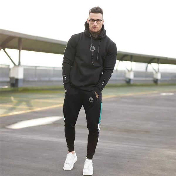 men's tracksuits correndo esportes faixa terno masculino moletom + calças esportivas ginásio de fitness com capuz jogging roup, Gray
men's tracksuits correndo esportes faixa terno masculino moletom + calças esportivas ginásio de fitness com capuz jogging roup, Gray