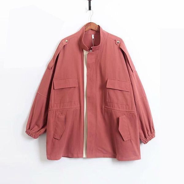 women's trench coats spring windbreaker 2021 large size fashion women jacket plus fertilizer increase short loose ladies jackets casual, Tan;black
women's trench coats spring windbreaker 2021 large size fashion women jacket plus fertilizer increase short loose ladies jackets casual, Tan;black