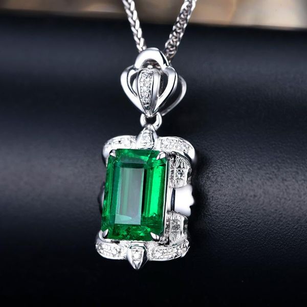 pendant necklaces luxury female crystal green necklace trendy silver color chain for women cute bridal square wedding
pendant necklaces luxury female crystal green necklace trendy silver color chain for women cute bridal square wedding