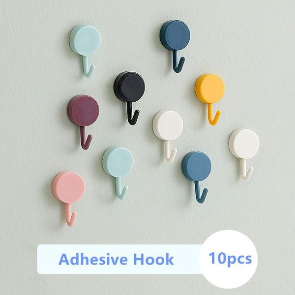 hooks & rails 10pcs cute strong load-bearing hook household punch-self adhesive door wall hangers for bag clothing key
hooks & rails 10pcs cute strong load-bearing hook household punch-self adhesive door wall hangers for bag clothing key