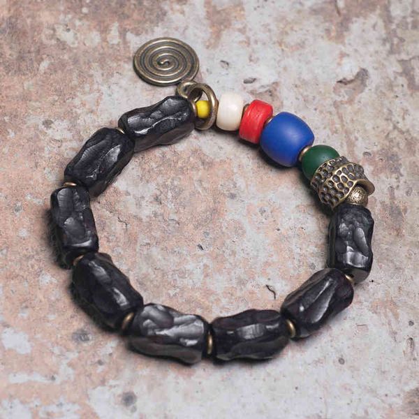 curly tailed black sandalwood bracelet men's manual texture young personality national fashion accessories, Golden;silver
curly tailed black sandalwood bracelet men's manual texture young personality national fashion accessories, Golden;silver