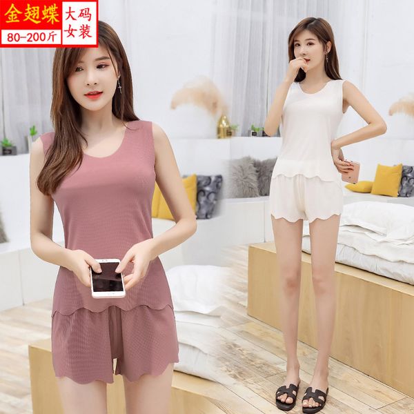 suit. spring/summer vest two-piece set cotton pajamas tailor simple homewear xl plus size womens clothes korean style safety pants. brfs, White;black
suit. spring/summer vest two-piece set cotton pajamas tailor simple homewear xl plus size womens clothes korean style safety pants. brfs, White;black