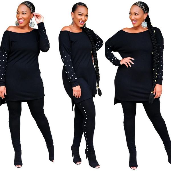 plus size tracksuits 5xl 2 piece set women outfits pearls loose and pants sets pesrls strethy tracksuit wholesale drop mh896, Black
plus size tracksuits 5xl 2 piece set women outfits pearls loose and pants sets pesrls strethy tracksuit wholesale drop mh896, Black