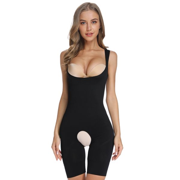 women shapewear bodysuit full body shaper fiber waist trainer corset magic slim tummy control slimming bodysuit thigh reducer, Black
women shapewear bodysuit full body shaper fiber waist trainer corset magic slim tummy control slimming bodysuit thigh reducer, Black