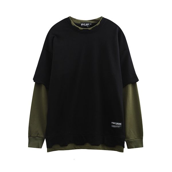 chaopai high street dark fake two long sleeved pullover with hol male teenagers hip hop large round neck sweater, Black
chaopai high street dark fake two long sleeved pullover with hol male teenagers hip hop large round neck sweater, Black