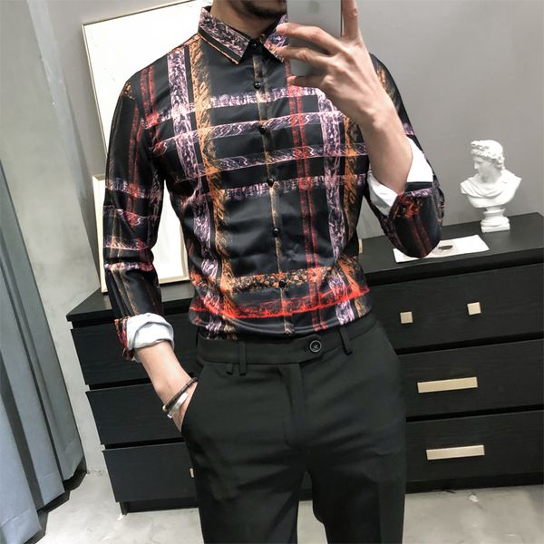 mode 2021 spring new colorful stripes impression shirts for simple men's clothes all the fine set club suit casual sweater homme 3uae, White;black
mode 2021 spring new colorful stripes impression shirts for simple men's clothes all the fine set club suit casual sweater homme 3uae, White;black