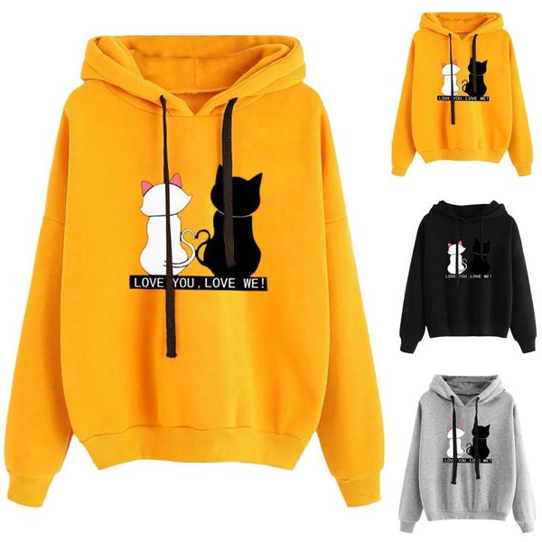 women's hoodies & sweatshirts 2021 sweatshirt autumn long sleeve hooded harajuku hoodie cute cartoon cat printed streetwear sudadera mu, Black
women's hoodies & sweatshirts 2021 sweatshirt autumn long sleeve hooded harajuku hoodie cute cartoon cat printed streetwear sudadera mu, Black